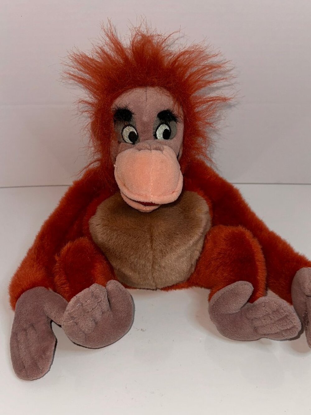 Vintage Walt Disney KING LOUIE The Jungle Book Plush Orangutan Monkey Ape 10"